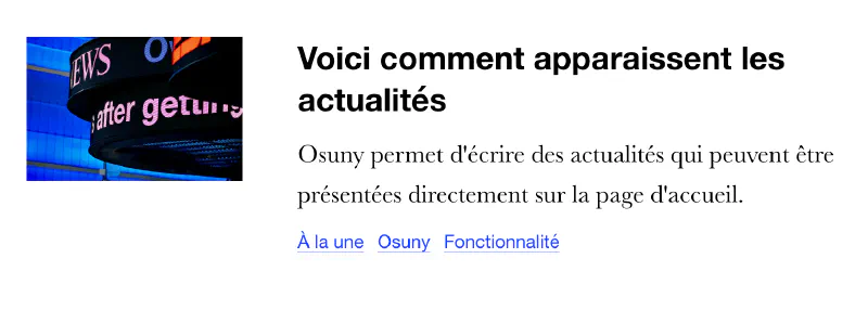 Actualité