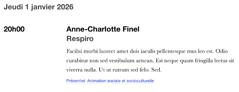 Événements