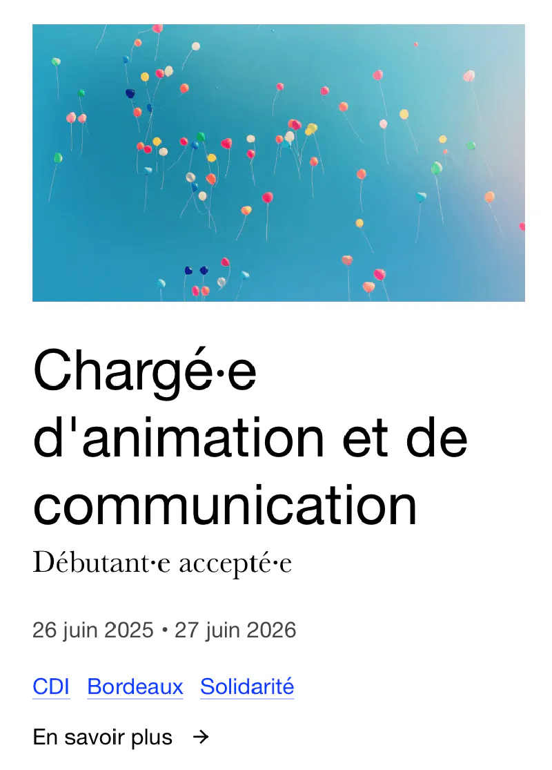 Offre d'emploi